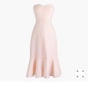 JCrew Petite strapless ruffle-hem dress in faille
